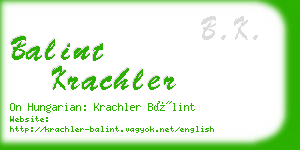 balint krachler business card